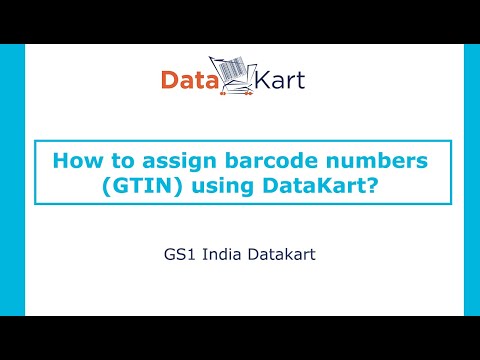 How to assign barcode numbers (GTINs) using DataKart