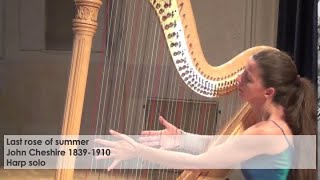 Video thumbnail of "Last rose of summer-John Cheshire played by Silke Aichhorn-harp"