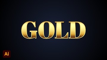 Gold Gradient Effects In Adobe Illustrator cc 2022 | Tutorial