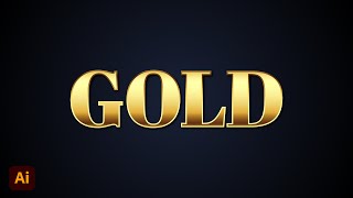 Gold Gradient Effects In Adobe Illustrator cc 2022 | Tutorial