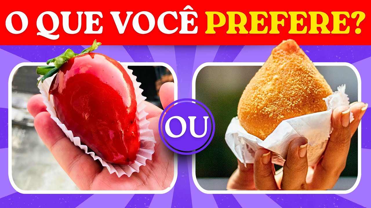 O QUE VOCÊ PREFERE?🧁🍔 DOCE VS SALGADO  | jogo das escolhas divertido, qual você escolhe?