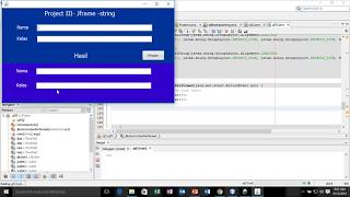 Latihan 4 Java Netbeans - Mengunakan Jframe dan Input pada string