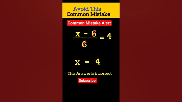 Avoid This Common Math Mistake! | (x − 6) / 6 = 4 Solved Correctly #mathtricks #mathlogic #shorts