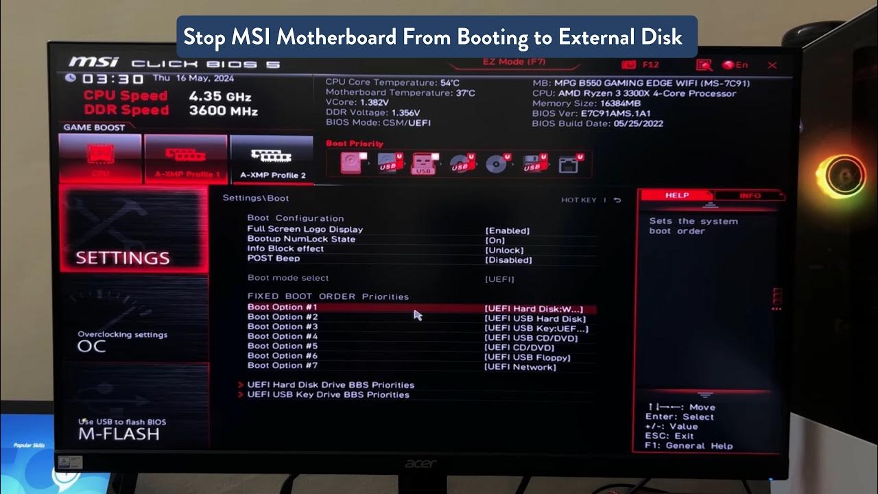 Fix MSI Motherboard Keeps Booting To External Hard Drive YouTube