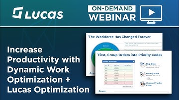 Webinar: Increase Productivity with Dynamic Work Optimization + Lucas Optimization