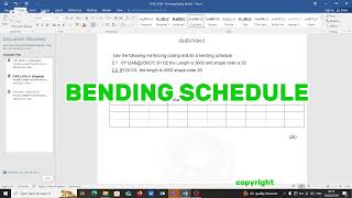 HOW TO MAKE A BAR BENDING SCHEDULE 