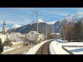 ★ 4K Chur - Albulabahn - St. Moritz cab ride, Switzerland [02.2020]