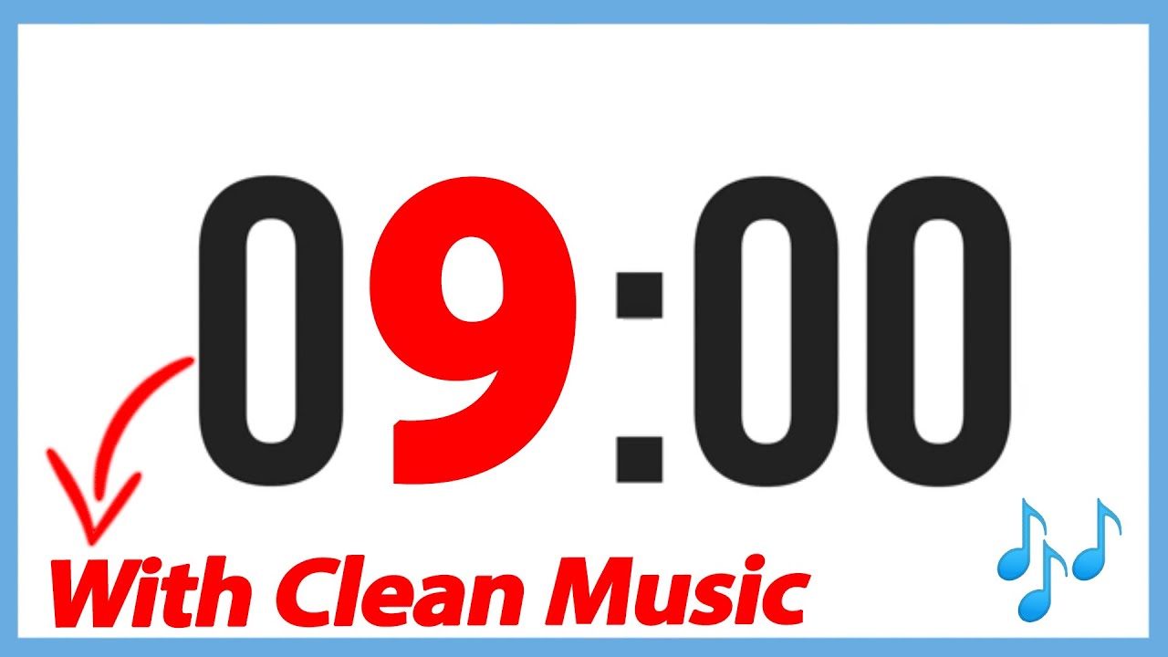 9 Minute Timer with Clean Background Music - YouTube