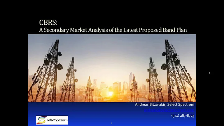 CBRS  A Secondary Market Analysis of the Latest Proposed Band Plan July 19