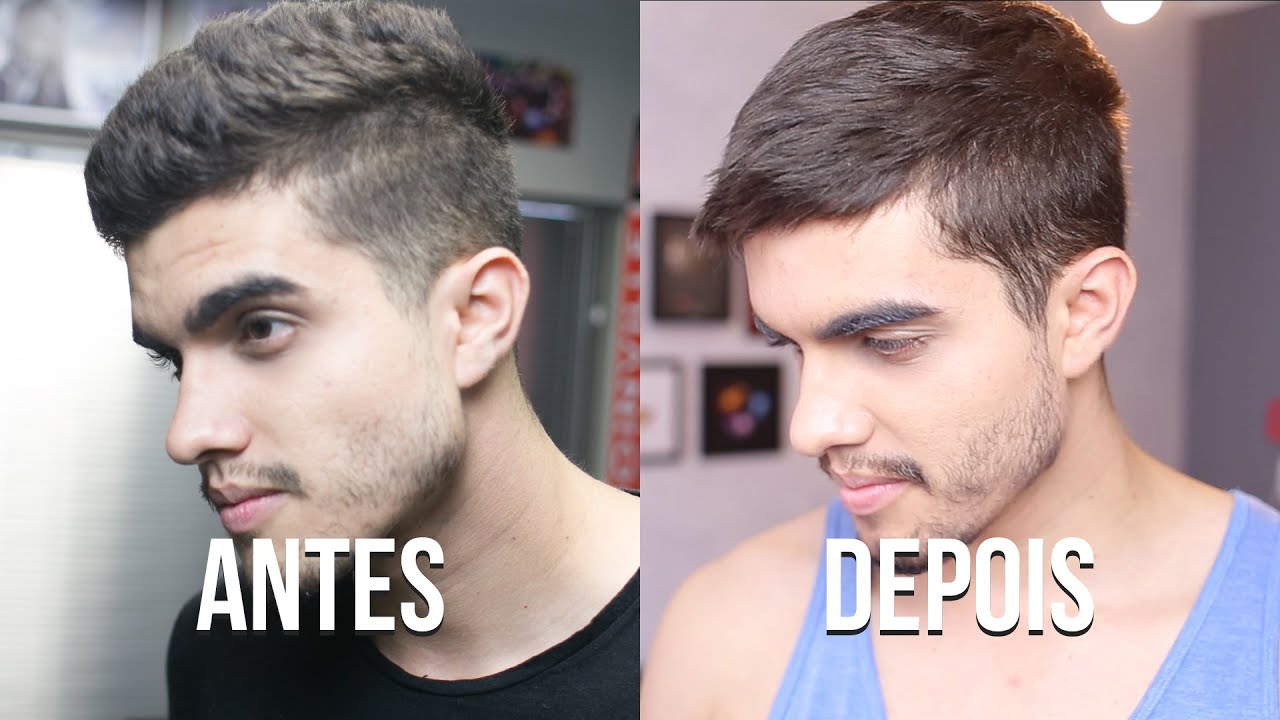 cabelo de homem com progressiva