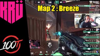 FNS reacts to KRU vs 100T | Map 2 | Champions Tour 2024: Americas Stage 1 |