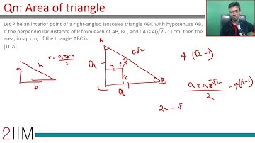CAT 2017 Question | Slot - 2 |  Area of triangle