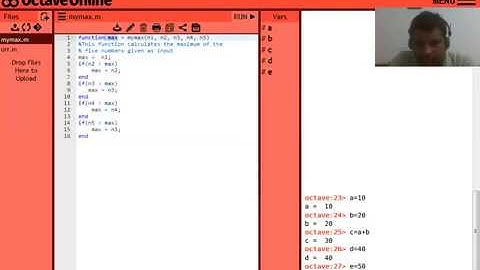Online MATLAB using Octave Cloud IDE