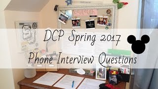 DCP Spring 2017 Phone Interview Questions