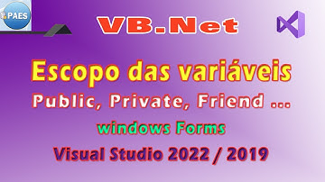 Escopo das variáveis do 𝑽𝑩.𝑵𝒆𝒕. Visual Studio 2022 / 2019