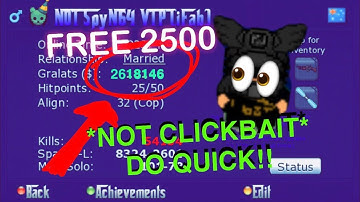 Graal Era - MAKE  2500 GRALATS FOR FREE! EASY! (2018 GLITCH) *NO JAILBREAK*