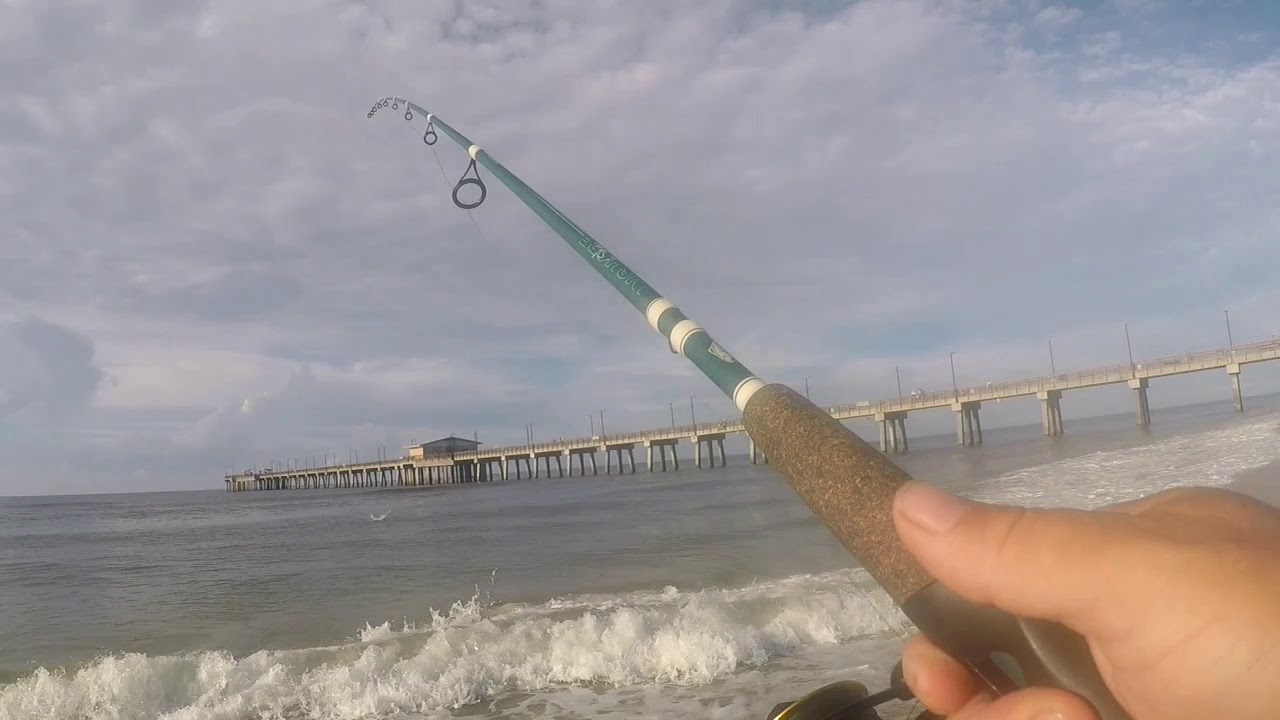 Gulf Shores Alabama topwater surf fishing in August - YouTube