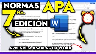 Cómo usar las Normas APA en WORD 7ma Edición  |  NORMAS APA ULTIMA EDICION