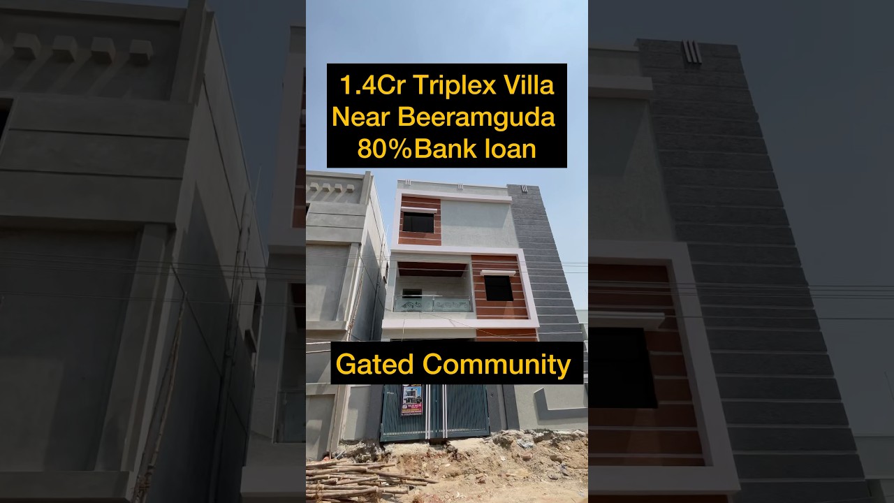 1.4cr😍|| Triplex Villas For Sale in Beeramguda, Hyderabad 