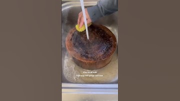 Turning Log of Wood into cutting board for my videos #shorts