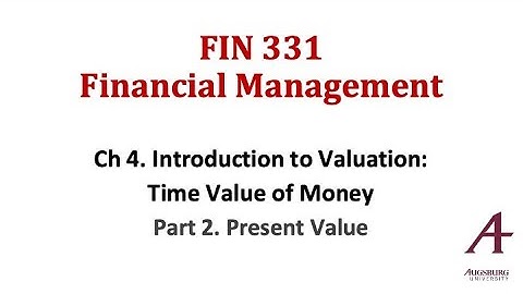 Part 2. Present Value