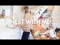 NEST WITH ME | organizing baby’s nursery, 37 weeks pregnant + nursery organization ideas