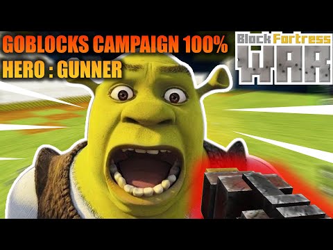 SPAMMING SHREKS & FINDING GLITCHES (9) Block Fortress War GoBlocks Campaign 100% : Hero GUNNER