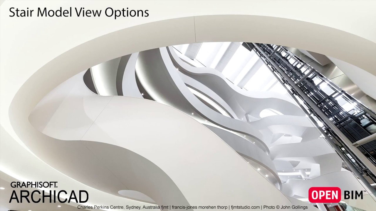 ARCHICAD 21 - Stair Model View Options - YouTube