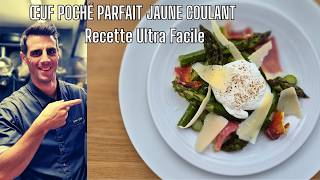 Œuf poché parfait & asperges fondantes en 7 min