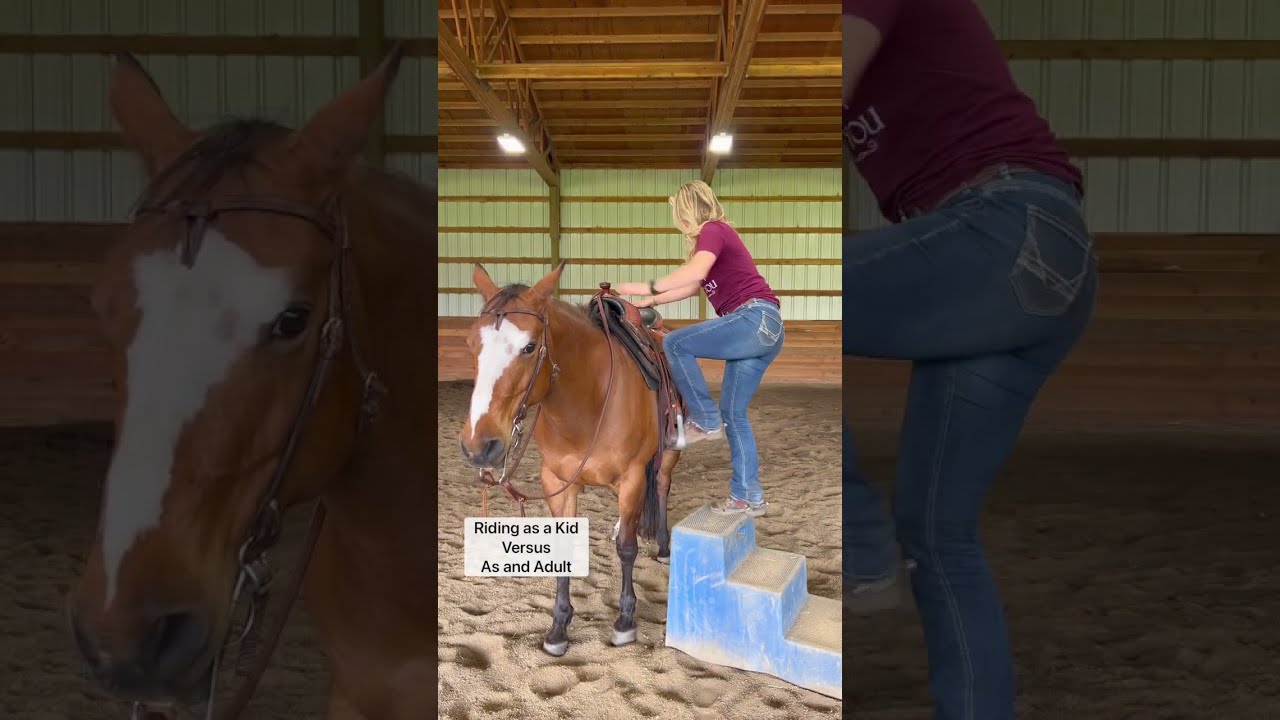 Riding As A Kid VS An Adult Horses Horseriding Equestrian Farm