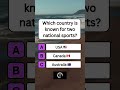 Which Country is known for two National Sports? #shorts #usa #quiz