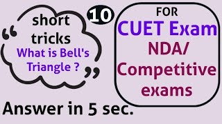 Bell's Triangle|| use of Bell's Triangle|| number of equivalence relations||Cuet exam|| NDA exam