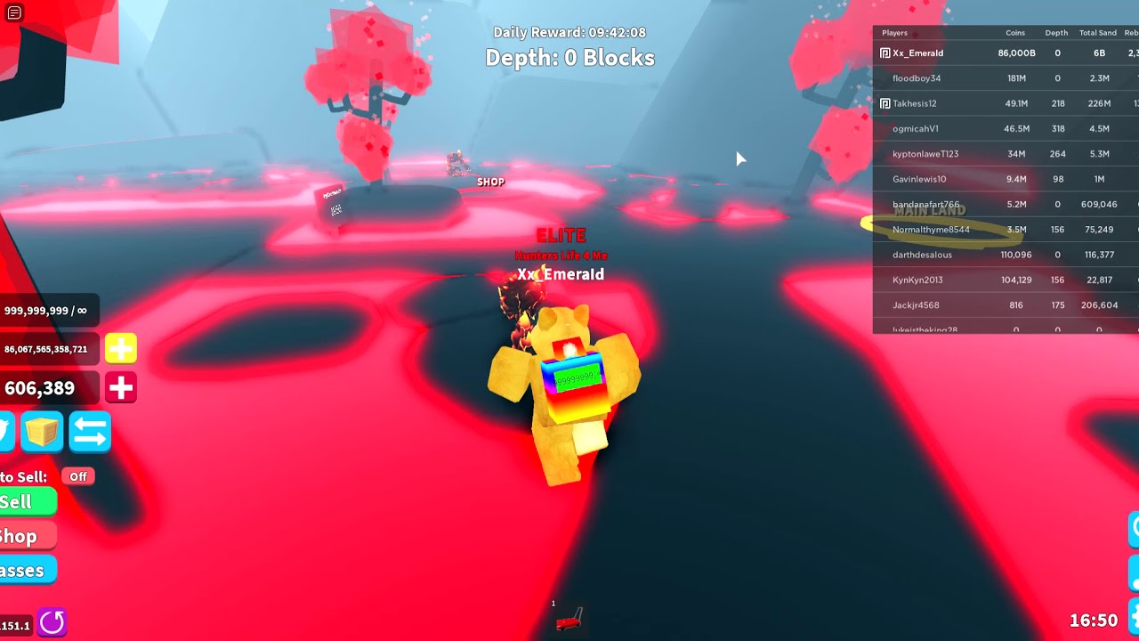 Selling 999,999,999 Sand in Treasure Hunt Simulator! (Roblox)