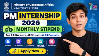 PM Internship 2026 | Monthy Stipends for All Students, All Streams & All Domains (Full Guide)