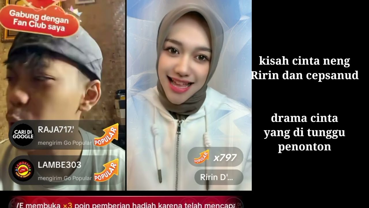 Drama cinta neng Ririn dan cepsanud malam tadi #ririn #cepsanud #live 