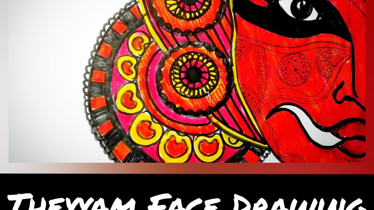 Illustration Of A Theyyam Face Theyyam Is A Ritualistic Art Of Kerala Stock  Illustration  Download Image Now  iStock