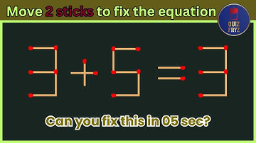 Can You Solve? - (The Matchstick Puzzle) #maths #puzzle #quiz #challenge