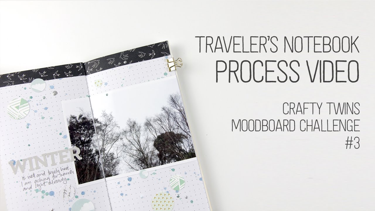 Traveler's Notebook Layout – Crafty Twins Mood Board Challenge #3