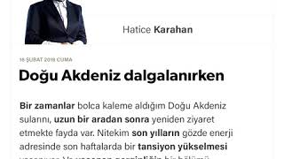 Doğu Akdeniz Dalgalanırken - Hatice Karahan - 16.02.2018 Resimi