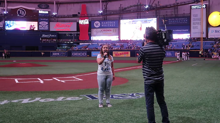 Vanessa sings the National Anthem for the Tampa Ba...