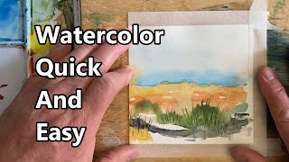 How To Paint A Watercolor Landscape, Watercolor Painting For Beginners, Watercolor Quick And Easy