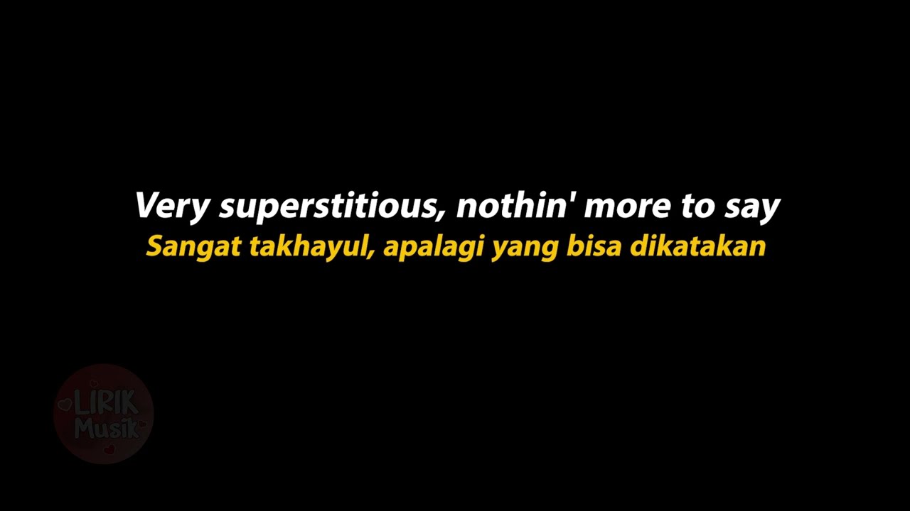 Stevie Wonder - Superstition | Lirik Terjemahan