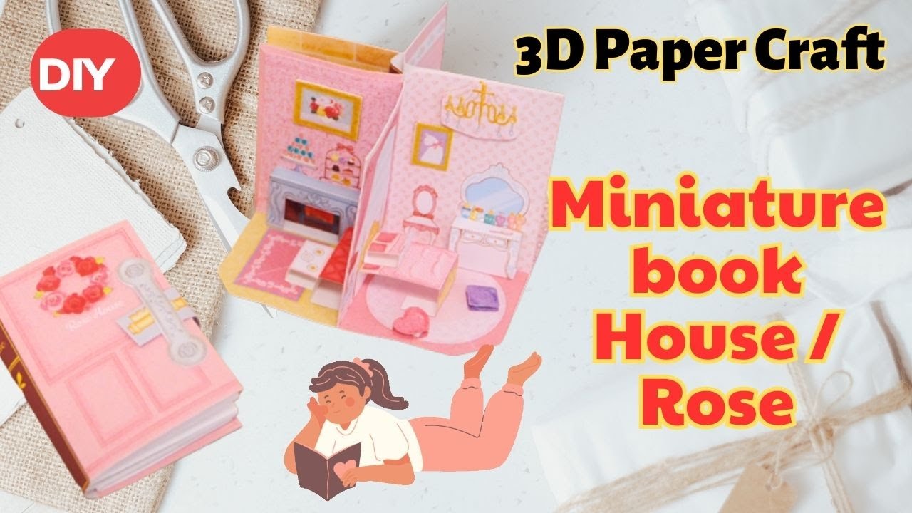 How to make Miniature book Paper Models YouTube