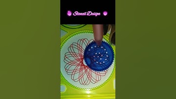 Easy Stencil Design | Spirograph design #shortfeed #shortvideo #viral #subscribe