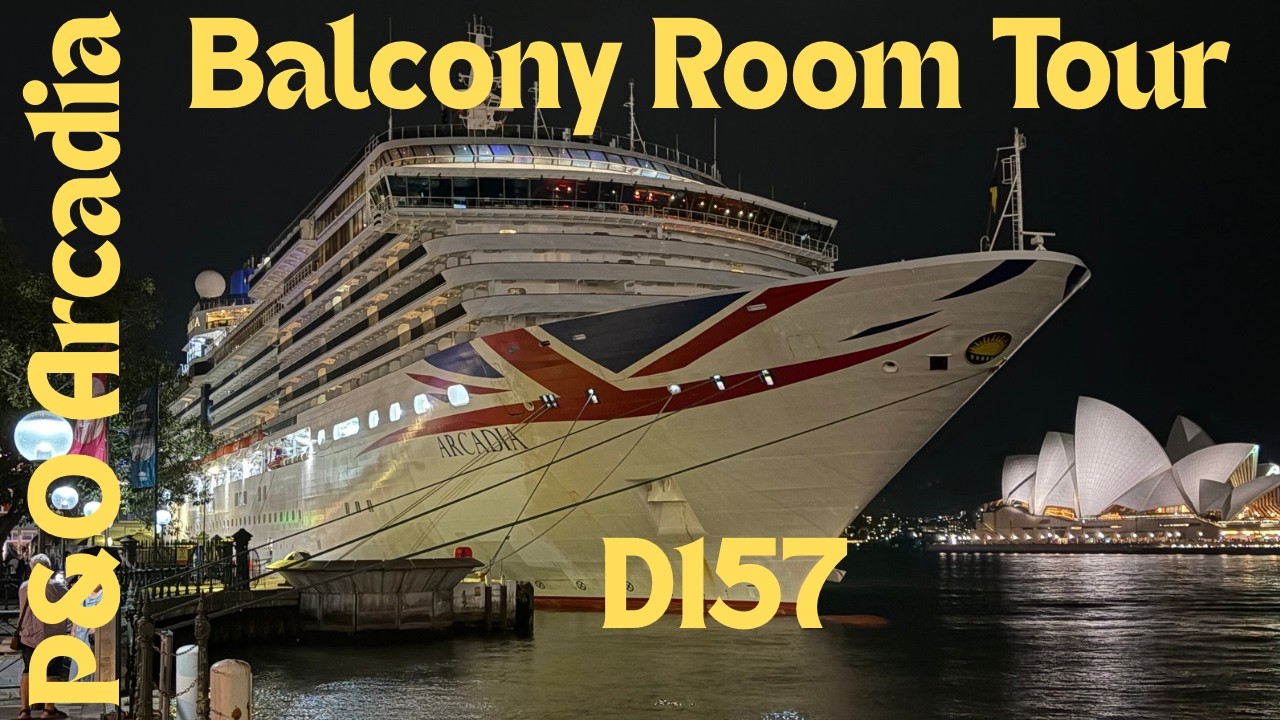 P&O Arcadia Balcony Room Tour D157 #pocruises #crusing #southafrica #australia