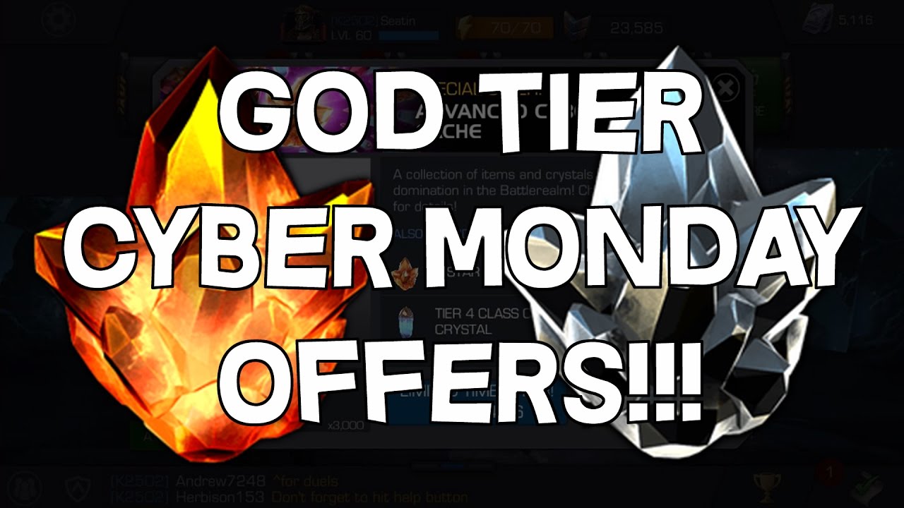 God Tier Cyber Monday Offers Are Here! + All Offer Crystal Opening! -  Marvel Contest Of Champions