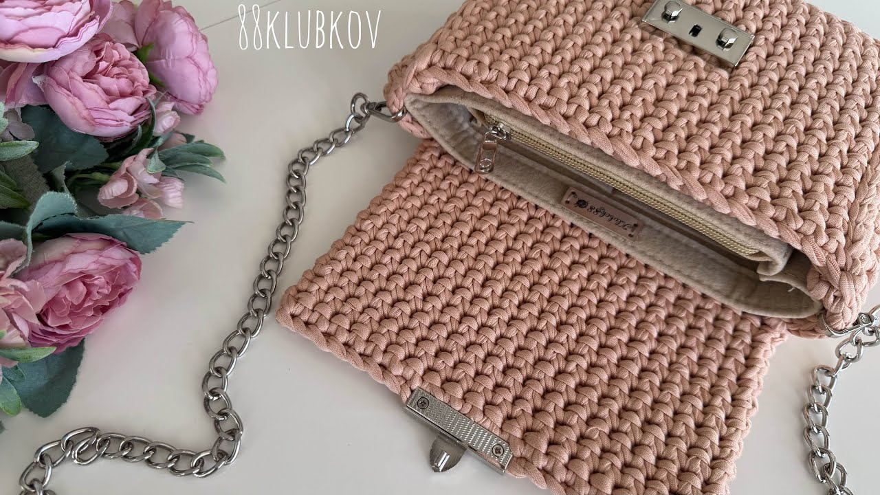 Нет отбоя от заказов! Заказали сразу 15 штук по 4500₽ 🤩 Кросс-боди крючком из трикотажной пряжи.