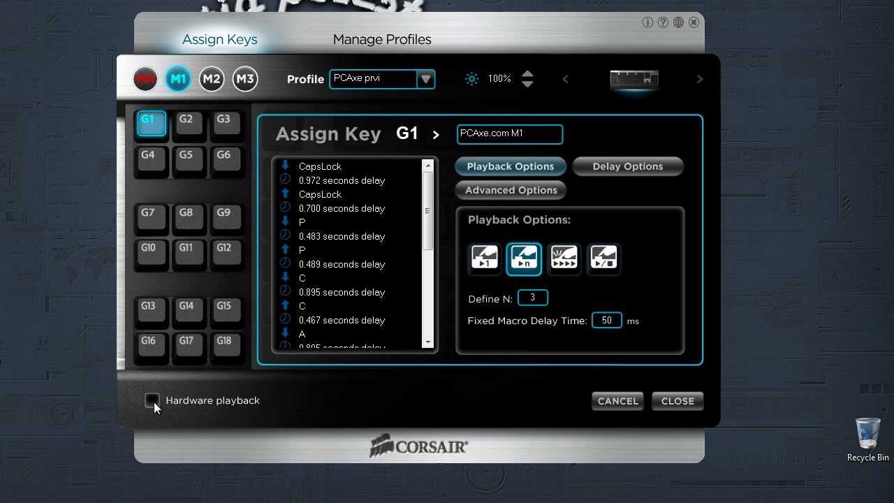 corsair vengeance k90 software