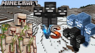 Who Wins? 50 Iron Golems vs 2 Withers | Minecraft | Minecraft Mob Fight