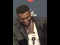 Zion 🤣 &quot;How would you evaluate my defense tonight?&quot; -